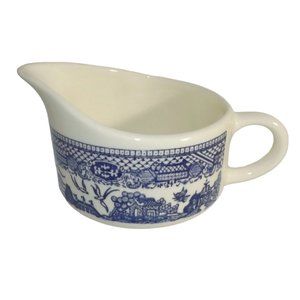 Vintage Blue Willow Pattern Unmarked Creamer